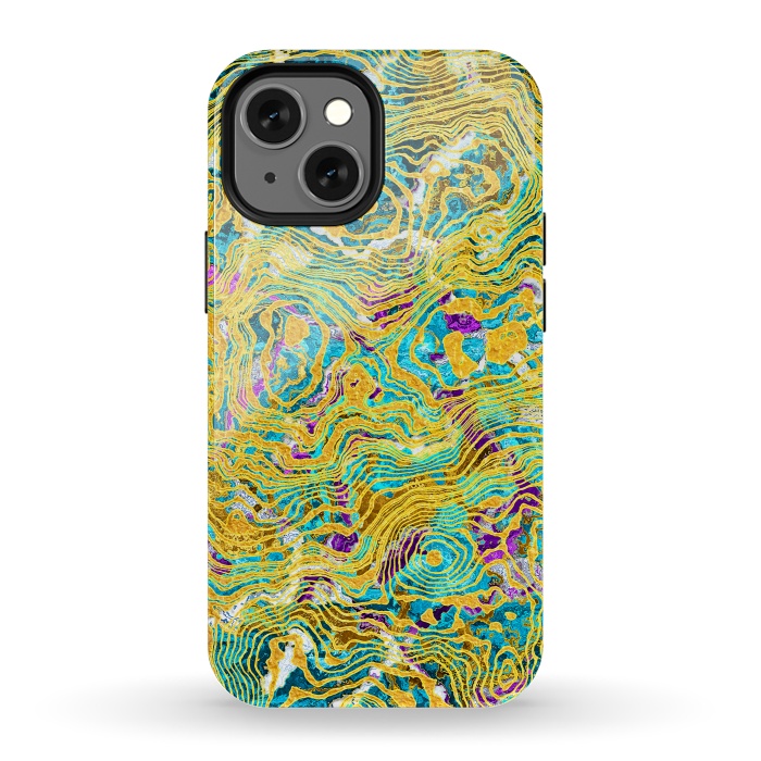 iPhone 13 mini StrongFit Abstract Colorful Marble by Art Design Works