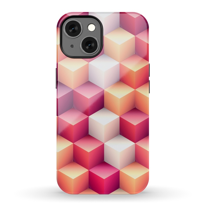 iPhone 13 StrongFit Colorful 3D Cubes by Art Design Works