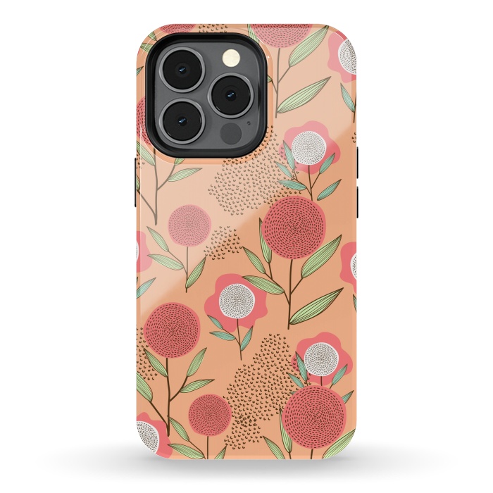 iPhone 13 pro StrongFit Simple Flowers In Pastel by ArtsCase