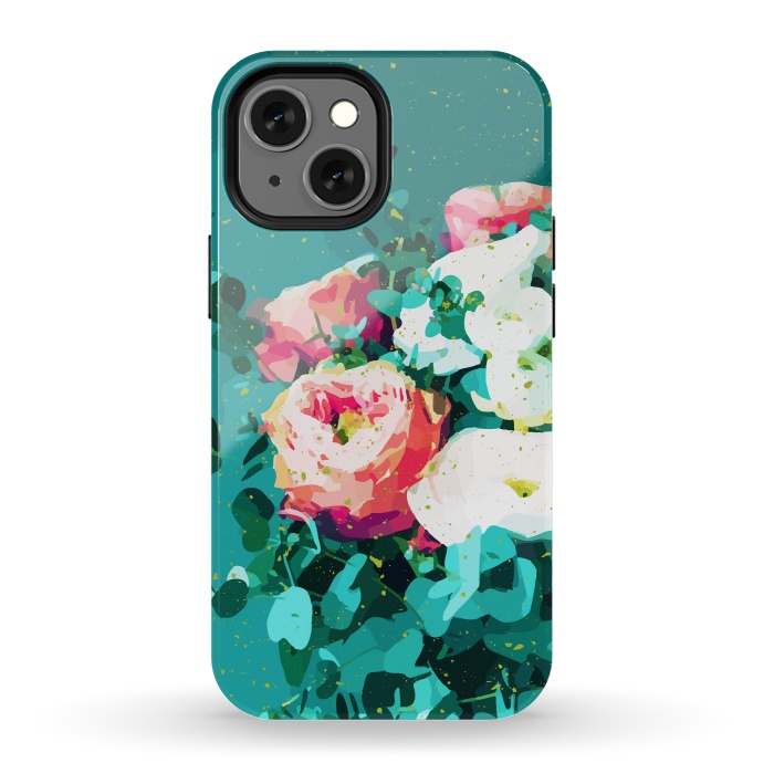 iPhone 13 mini StrongFit Floral & Confetti by Uma Prabhakar Gokhale