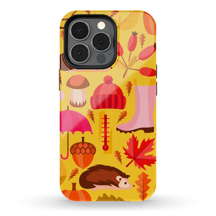 iPhone 13 pro StrongFit Autumn Animals And Fruits by ArtsCase