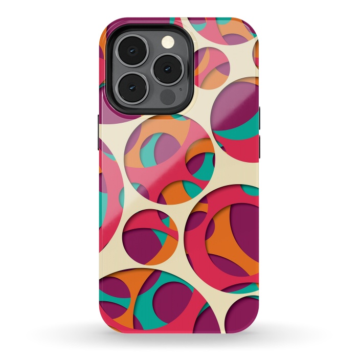 iPhone 13 pro StrongFit Paper cutout circles 006 by Jelena Obradovic