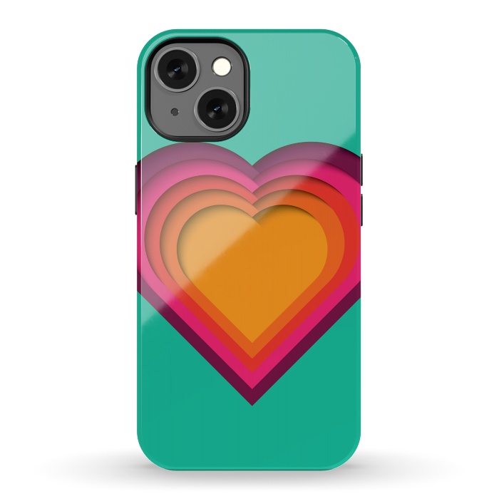 iPhone 13 StrongFit Paper Cutout Heart 010 by Jelena Obradovic