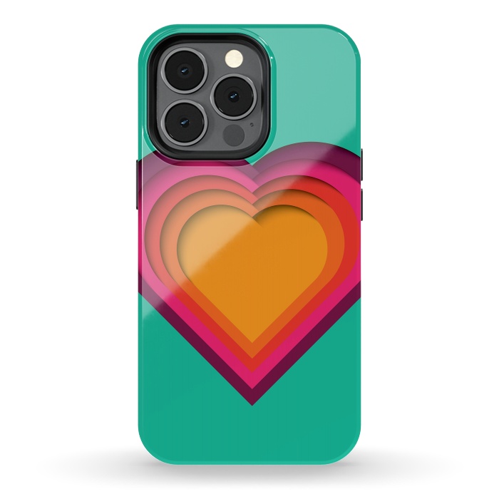 iPhone 13 pro StrongFit Paper Cutout Heart 010 by Jelena Obradovic