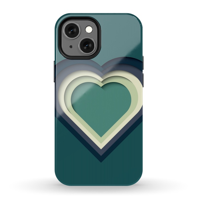 iPhone 13 mini StrongFit Paper Cutout Heart 011 by Jelena Obradovic