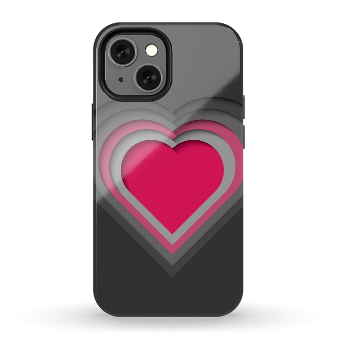 iPhone 13 mini StrongFit Paper Cutout Heart 012 by Jelena Obradovic