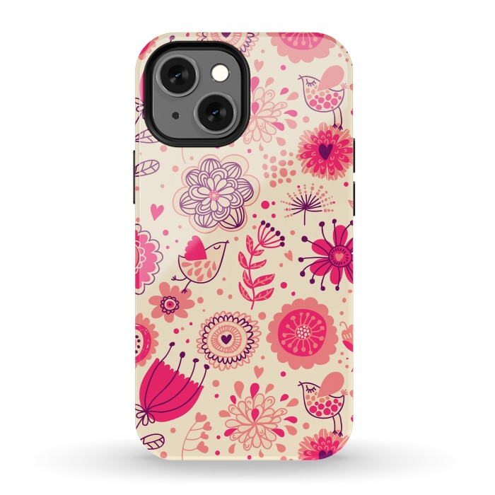iPhone 13 mini StrongFit Romantic Flowers In Spring by ArtsCase