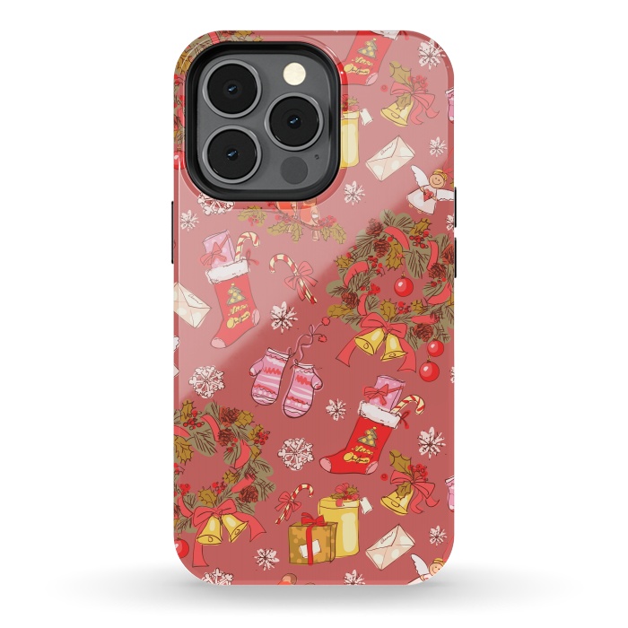 iPhone 13 pro StrongFit Christmas Vintage Style by ArtsCase