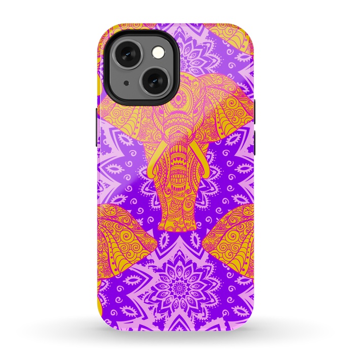 iPhone 13 mini StrongFit Color Elephants by ArtsCase