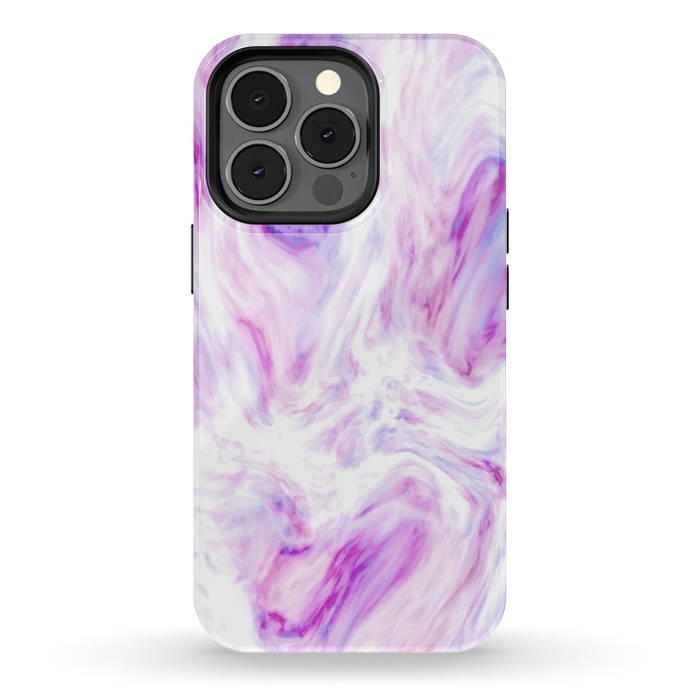 iPhone 13 pro StrongFit PINK PURPLE MARBLE PRINT 2  by MALLIKA