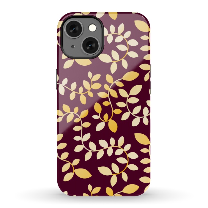 iPhone 13 StrongFit GOLDEN LEAVES PATTERN by MALLIKA