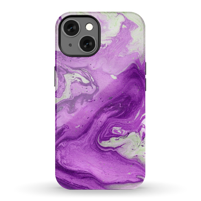 iPhone 13 StrongFit Hand painted marble design Violet and beige by ArtsCase