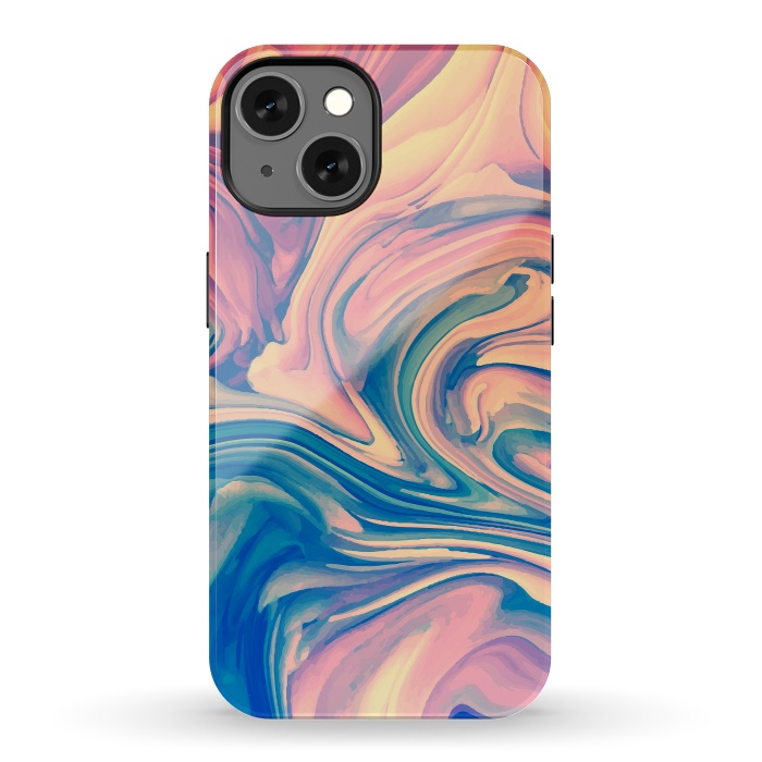 iPhone 13 StrongFit Marble Paint splash Colorful fluid by ArtsCase