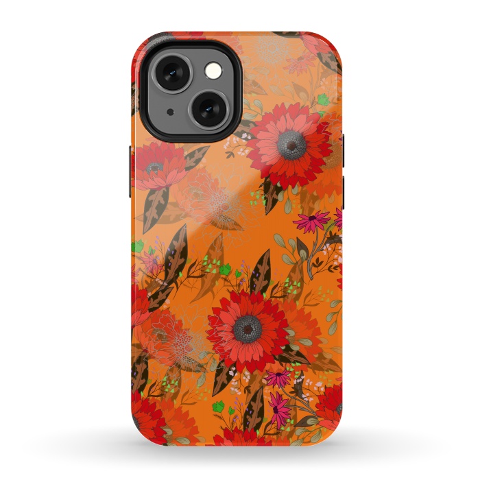 iPhone 13 mini StrongFit Sunflowers for October by ArtsCase