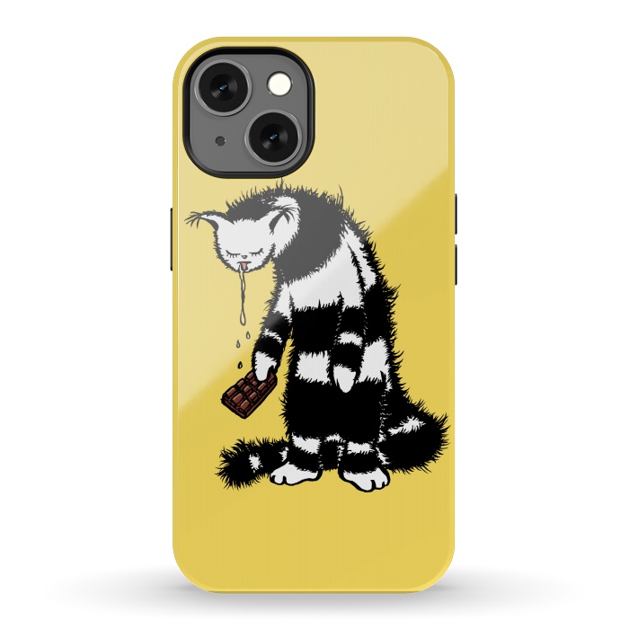 iPhone 13 StrongFit Weird Cat Creature Funny Chocolate Lover  by Boriana Giormova