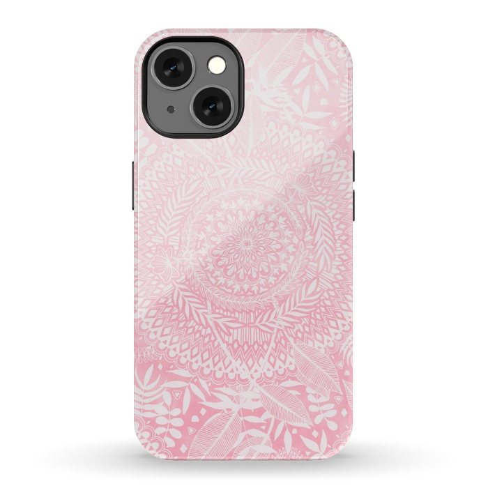 iPhone 13 StrongFit Medallion Pattern in Blush Pink by Micklyn Le Feuvre