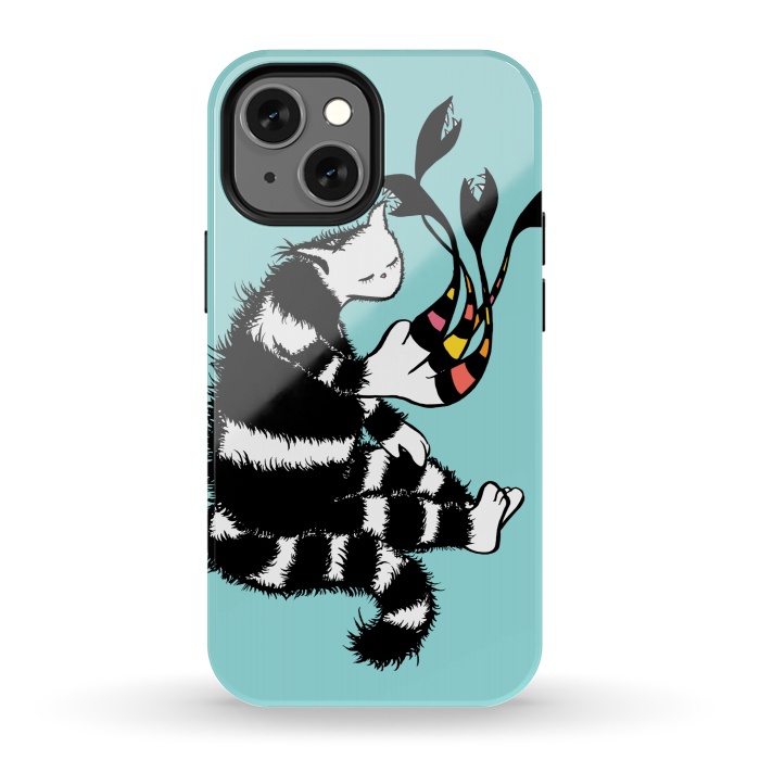 iPhone 13 mini StrongFit Weird Cat Character With Strange Deformed Paw by Boriana Giormova