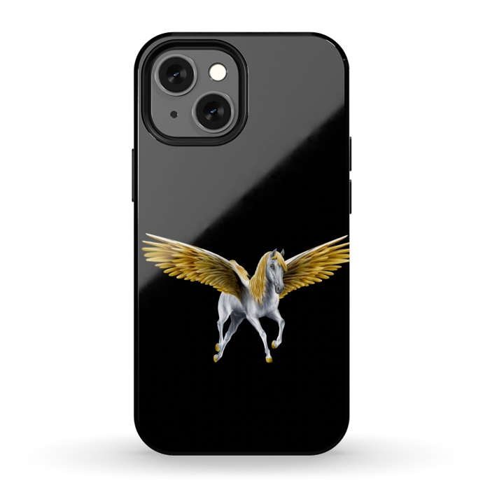 iPhone 13 mini StrongFit horse with golden wings by haroulita