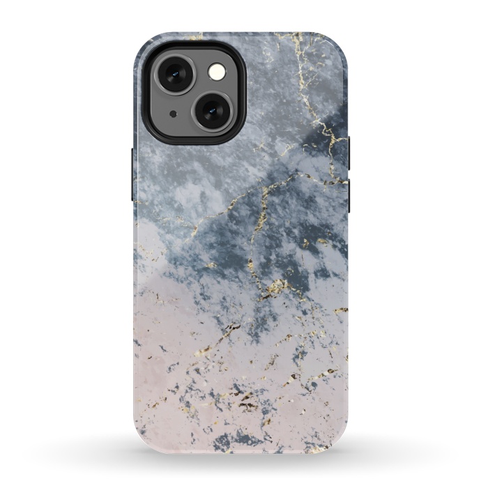 iPhone 13 mini StrongFit Pink and blue marble by Winston