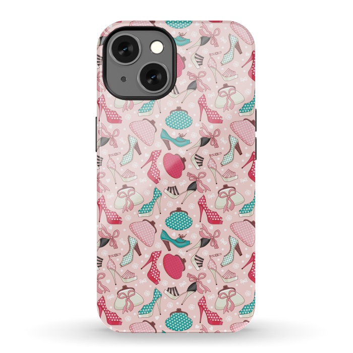 iPhone 13 StrongFit Pattern With Women's Shoes And Handbags by ArtsCase