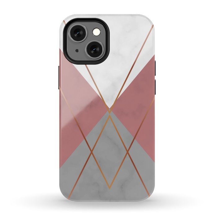 iPhone 13 mini StrongFit Marble Geometric design II by ArtsCase