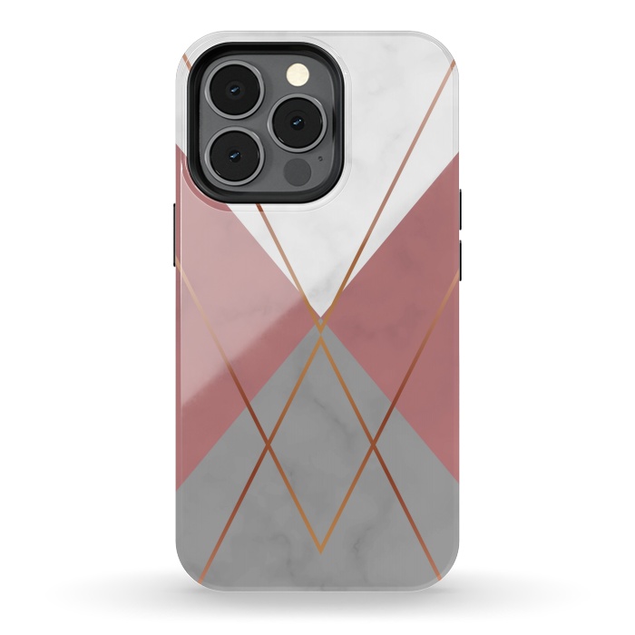 iPhone 13 pro StrongFit Marble Geometric design II by ArtsCase