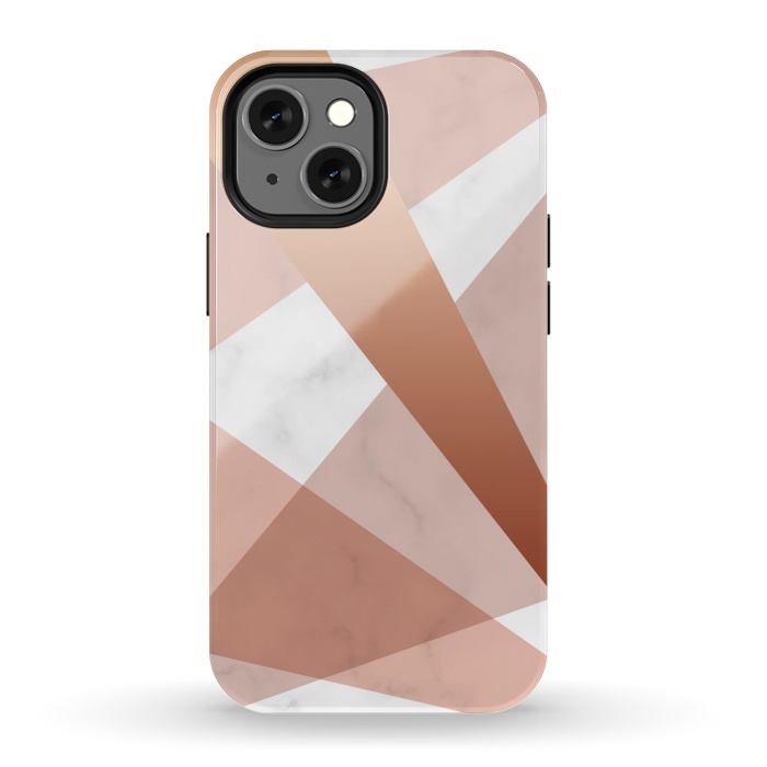 iPhone 13 mini StrongFit Marble Geometric design with peak figures by ArtsCase