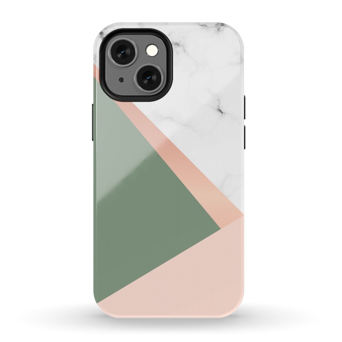 iPhone 13 mini StrongFit Marble geometric design with triangular image by ArtsCase