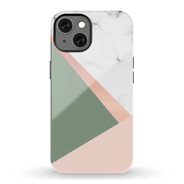 iPhone 13 StrongFit Marble geometric design with triangular image by ArtsCase