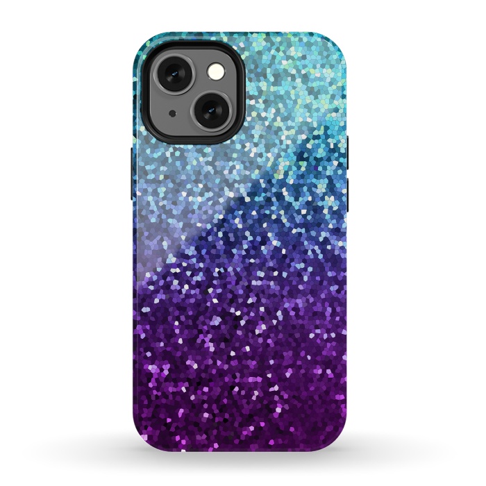 iPhone 13 mini StrongFit Mosaic Sparkley Texture G198 by Medusa GraphicArt