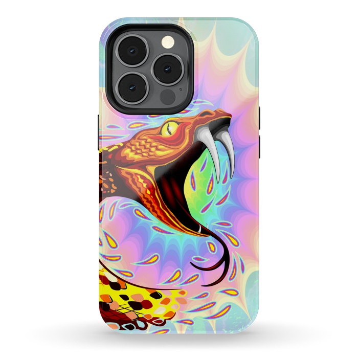 iPhone 13 pro StrongFit Snake Attack Psychedelic Art by BluedarkArt