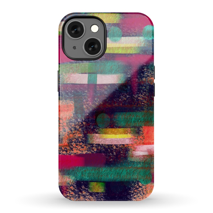 iPhone 13 StrongFit Abstract art colourful design multicolor by Josie