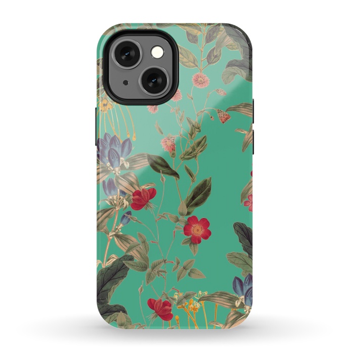 iPhone 13 mini StrongFit Aqua Blooms by Zala Farah