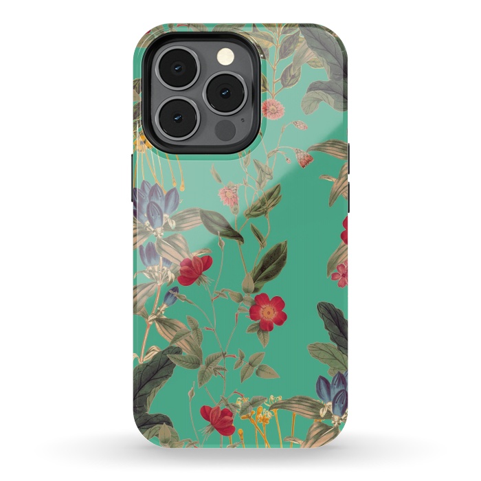 iPhone 13 pro StrongFit Aqua Blooms by Zala Farah