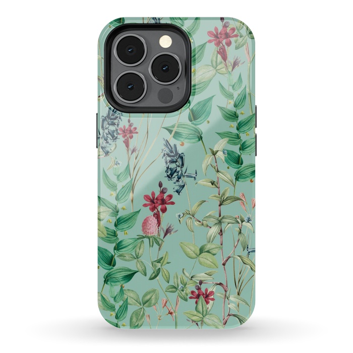iPhone 13 pro StrongFit Aqua Flora by Zala Farah