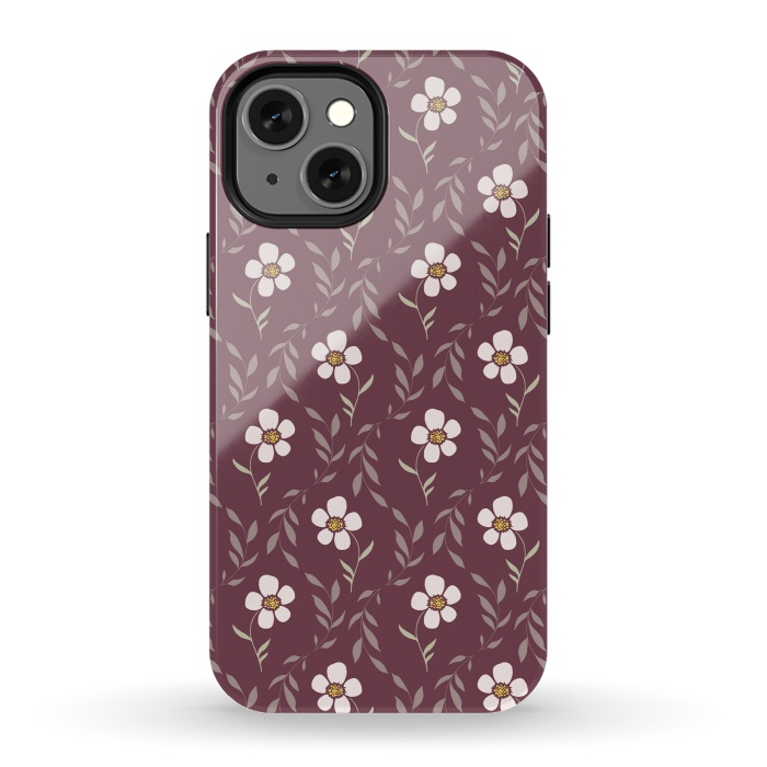 iPhone 13 mini StrongFit Effloresce - Purple by Melissa Lee