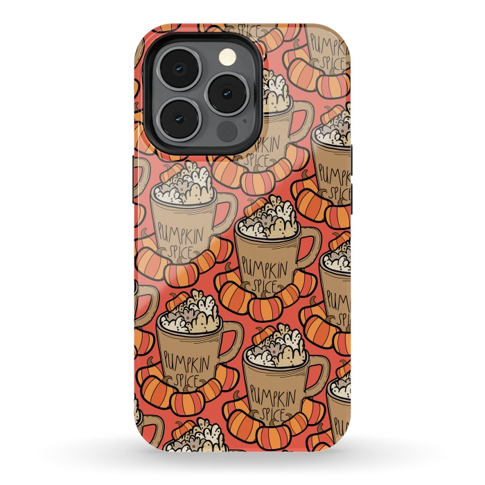 iPhone 13 pro StrongFit Pattern pumpkin spice by Steve Wade (Swade)