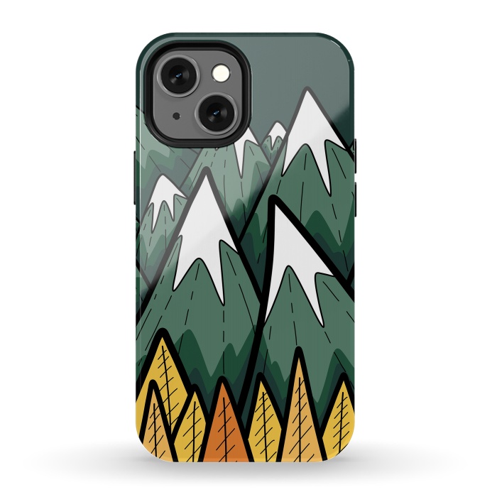 iPhone 13 mini StrongFit The green autumn peaks by Steve Wade (Swade)