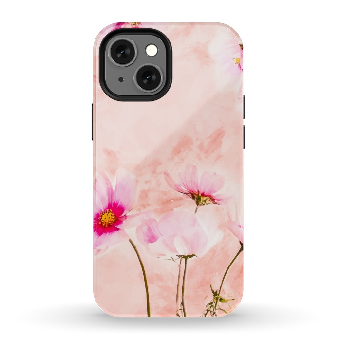 iPhone 13 mini StrongFit Pink Spring Flower by Creativeaxle