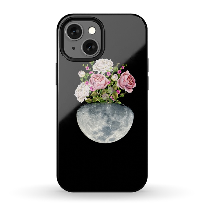 iPhone 13 mini StrongFit Moon Flower Pot by Creativeaxle