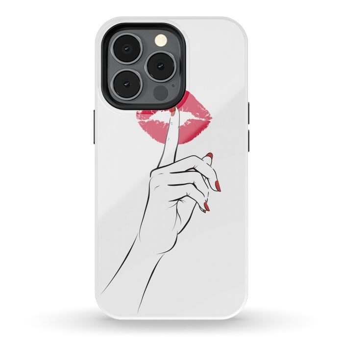iPhone 13 pro StrongFit Red Lips Secret by Martina