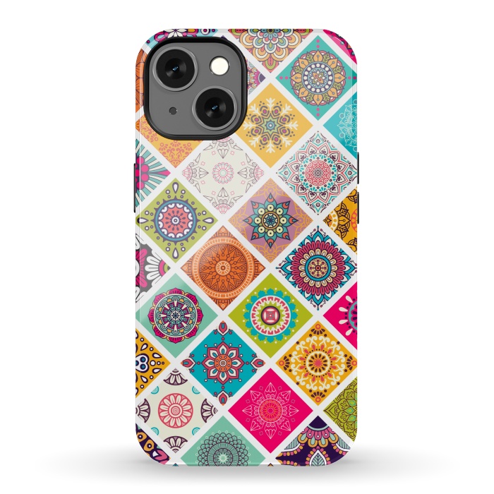 iPhone 13 StrongFit different shapes mandala by MALLIKA