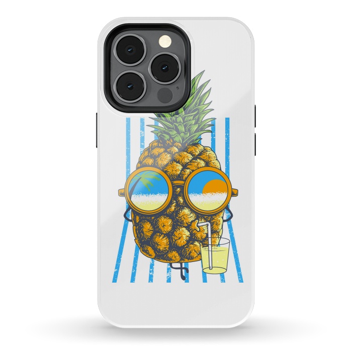 iPhone 13 pro StrongFit Pineapple Sunbathe by Afif Quilimo