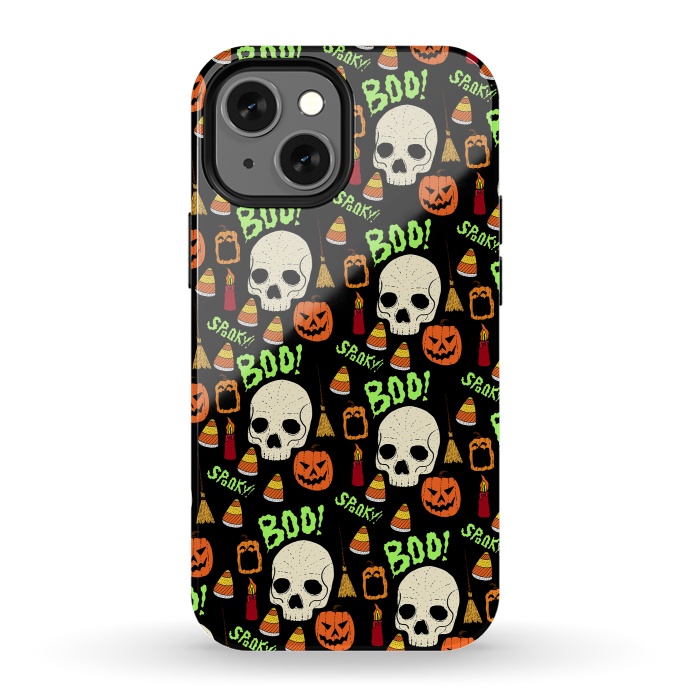 iPhone 13 mini StrongFit Halloween pattern by Steve Wade (Swade)