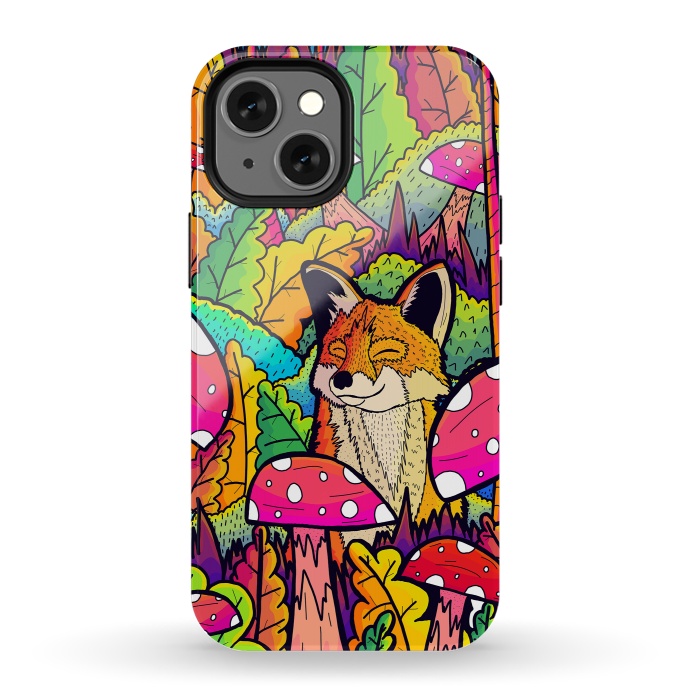 iPhone 13 mini StrongFit The happy little fox by Steve Wade (Swade)