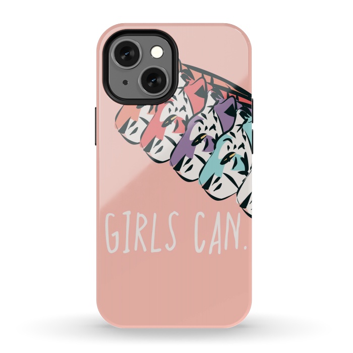 iPhone 13 mini StrongFit Girls can, pink by Jelena Obradovic