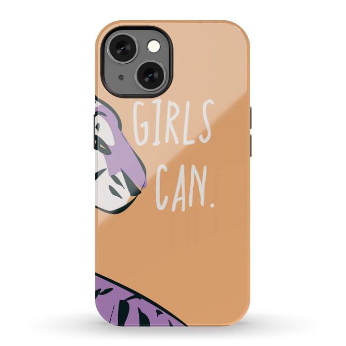 iPhone 13 StrongFit Girls can, peach by Jelena Obradovic