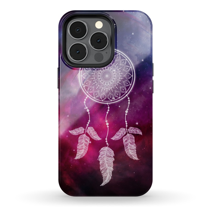iPhone 13 pro StrongFit Dark galaxy dreamcatcher by Jms