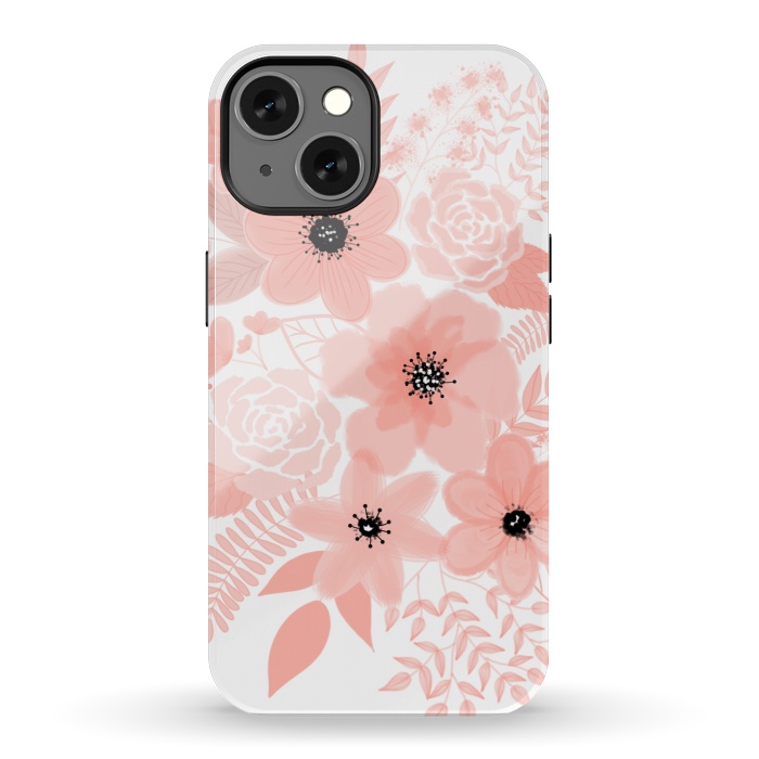 iPhone 13 StrongFit Peach flowers by Jms