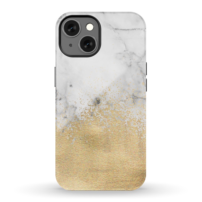 iPhone 13 StrongFit Gold Dust on Marble by Tangerine-Tane